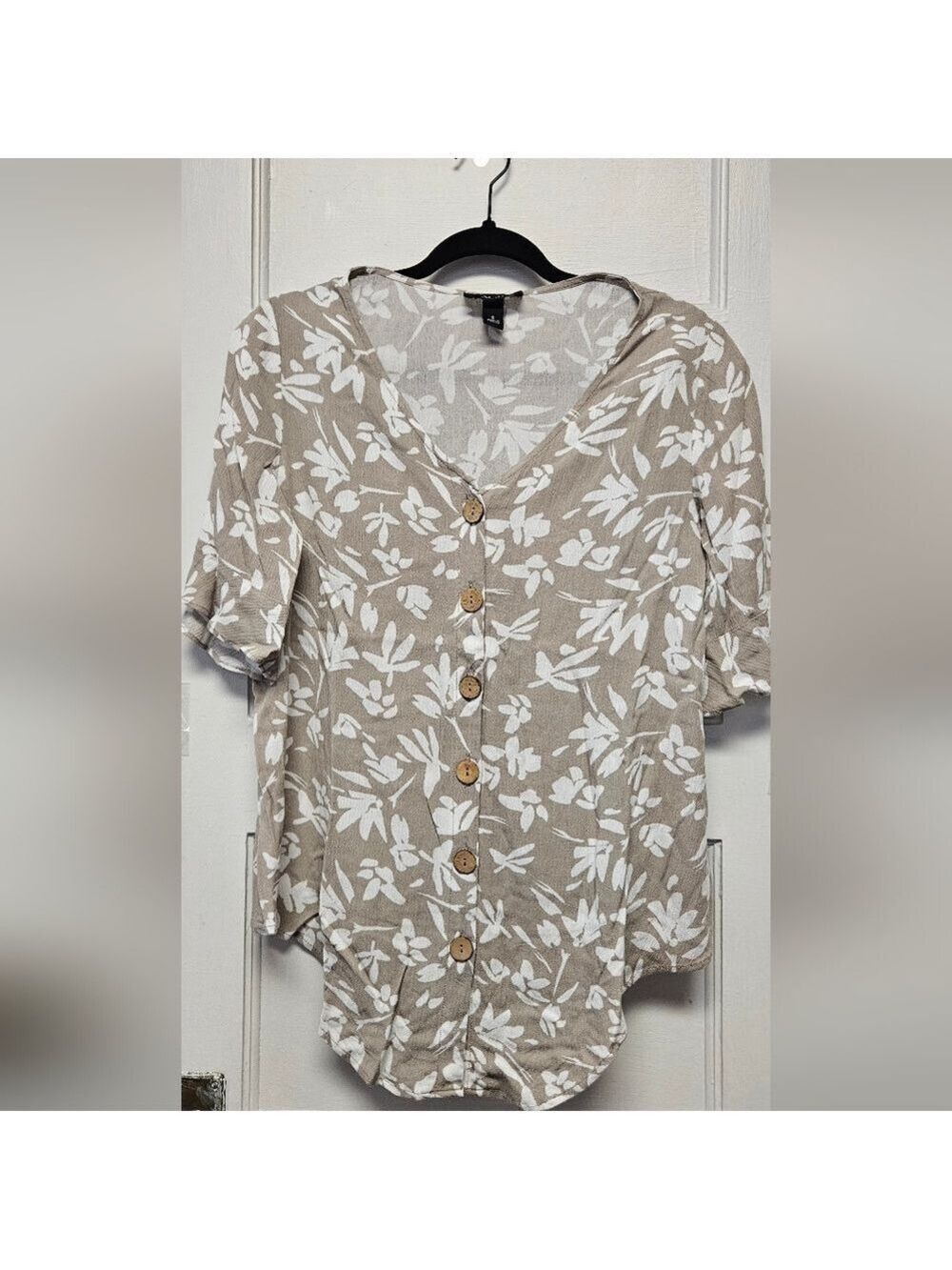 AGB Women's Tan Lounge Top & Pants Set Size Small